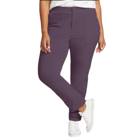NEW Eddie Bauer Horizon Straight Ankle Pant | Purple - Picture 2 of 9
